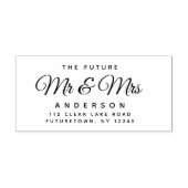 Tampons Encreurs Avenir élégant M. et Mme Retourner l'adresse Scrip (Impression)