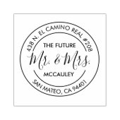 Tampons Encreurs AVENIR ÉLÉGANT M. & MRS. RETOUR D'ADRESSE mariage (Impression)