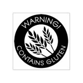 Tampons Encreurs Avertissement Contient Gluten Celiac Blé Allergie (Impression)
