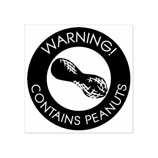 Tampons Encreurs Avertissement Contient un symbole d'arachide aller (Impression)
