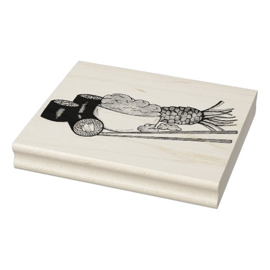 Tampons Encreurs Avocado Roll Wasabi Sushi Restaurant Japonais (Tampon)