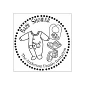 Tampons Encreurs Baby shower Bébé Porter Timbre en caoutchouc (Impression)