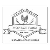 Tampons Encreurs Badge Rustique Famille Agritourisme Oeuf Carton Ti (Impression)