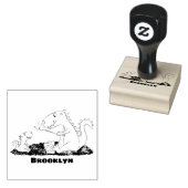 Tampons Encreurs Baguettes mignonnes grillant des marshmallows dess (Tamponné)