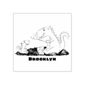 Tampons Encreurs Baguettes mignonnes grillant des marshmallows dess (Impression)