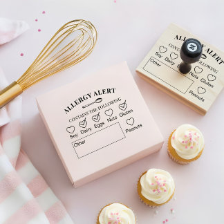 Tampons Encreurs Baking Spoon Bakery Shop Allergy Alert Food Safety