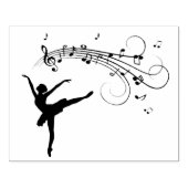 Tampons Encreurs Ballerina Dancing with Music Notes (Impression)