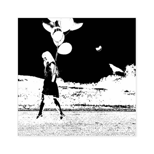 Tampons Encreurs Ballons d'anniversaire et corbeau (Impression)