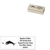 Tampons Encreurs Barracuda poisson affamé de la pêche dessin animé (Tamponné)