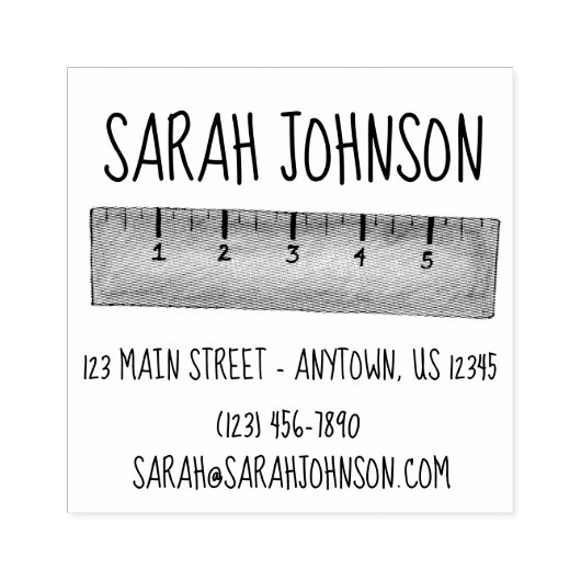 Tampons Encreurs Bâton de mesure en bois Bâton de mesure École ense (Impression)