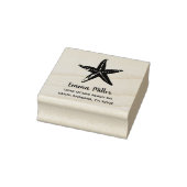 Tampons Encreurs Beach Life Sea Starfish Wood Imprimer Retour (Tampon)