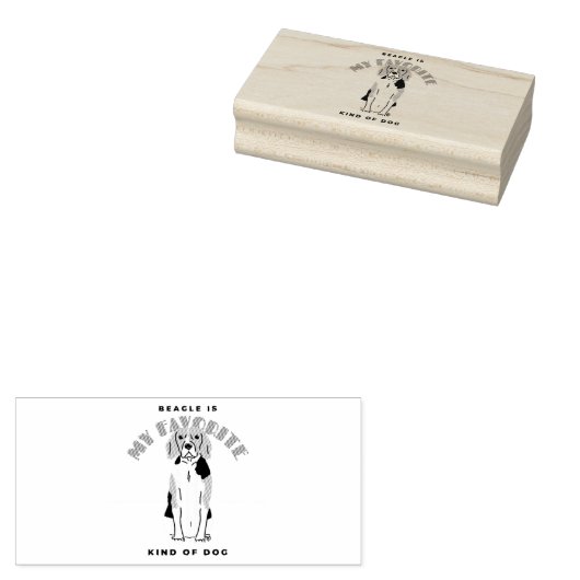 TAMPONS ENCREURS BEAGLE EST MON CHIEN PRÉFÉRÉ (Tamponné)