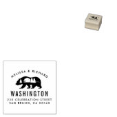 Tampons Encreurs Bear Mountain Silhouette Nom Rustique Adresse de r (Tamponné)