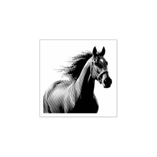 Tampons Encreurs Beau Cheval Brown Nom personnalisé