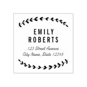 Tampons Encreurs Beau Laurels Timbre En Bois Personnalisé (Impression)