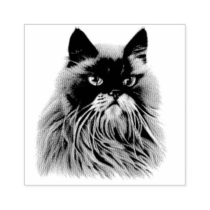 Tampons Encreurs Beau Portrait de chat persan