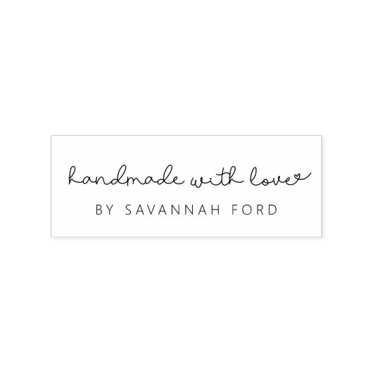 Tampons Encreurs Beau script simple Fait à la main avec amour (Impression)