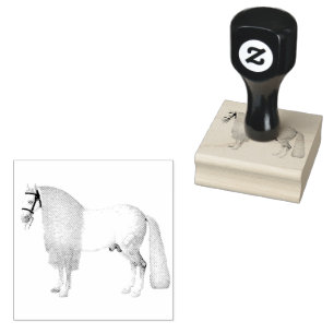 Tampons Encreurs Beau Stallion Cheval Long Mane   Timbre en caoutch