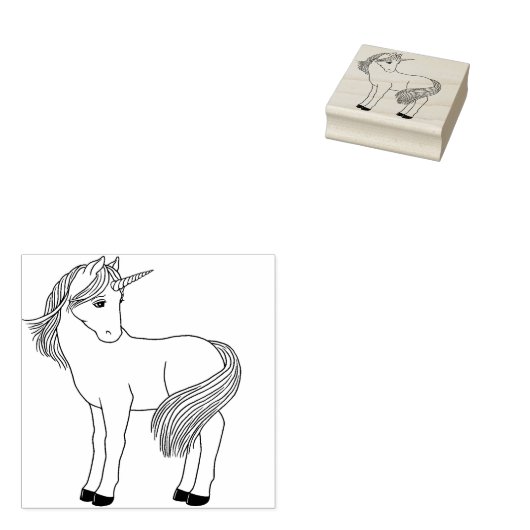 Tampons Encreurs Beau Timbre en caoutchouc Unicorne (Tamponné)