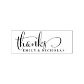 Tampons Encreurs Beau timbre merci avec police calligraphie (Tamponné)