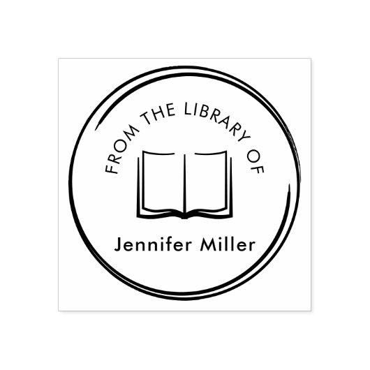 Tampons Encreurs Beautiful Round Modern Teacher From The Library Of (Impression)