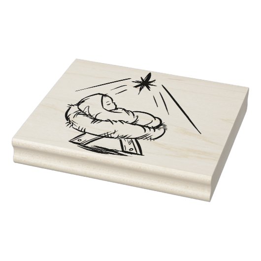 Tampons Encreurs Bébé Jésus dans une crèche motif (Tampon)