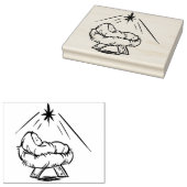 Tampons Encreurs Bébé Jésus dans une crèche motif (Tamponné)