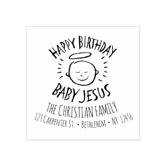 Tampons Encreurs Bebe Jesus Noel Religieux De Joyeux Anniversaire Zazzle Be