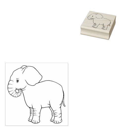 Tampons Encreurs Bébé mignon Timbre en caoutchouc Eléphant (Tamponné)