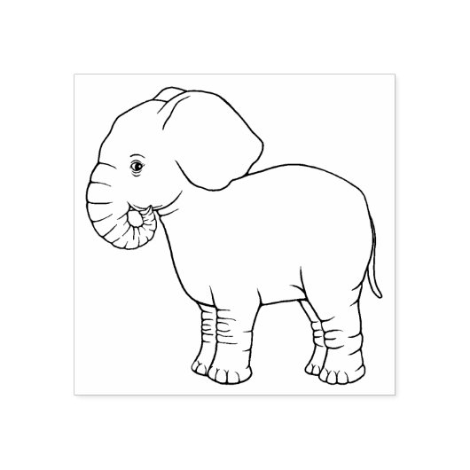 Tampons Encreurs Bébé mignon Timbre en caoutchouc Eléphant (Impression)