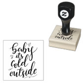 Tampons Encreurs Bébé son froid dehors manuscrit noir Script (Tamponné)
