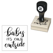 Tampons Encreurs Bébé son froid dehors manuscrit noir Script (Tamponné)
