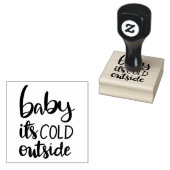 Tampons Encreurs Bébé son froid dehors manuscrit noir Script (Tamponné)