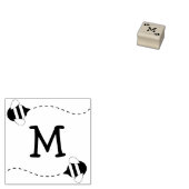 Tampons Encreurs Bee Kid's mignon Beehive Monogramme initial (Tamponné)