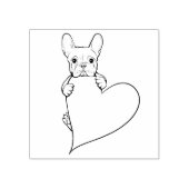 Tampons Encreurs Belle chienne à coeur française (Impression)