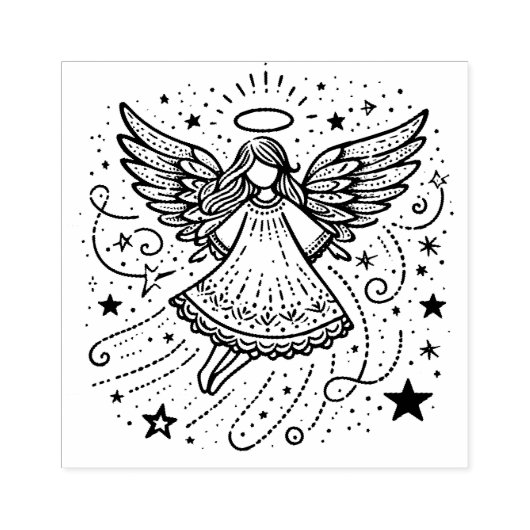 Tampons Encreurs Belle coloration Art Noël Ange (Impression)