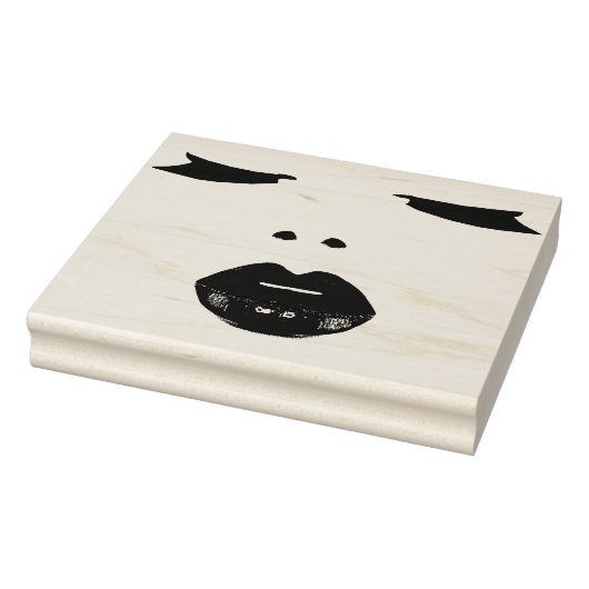 Tampons Encreurs Belle Femme Visage Lèvres des yeux Art original (Tampon)