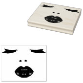 Tampons Encreurs Belle Femme Visage Lèvres des yeux Art original (Tamponné)