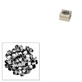 Tampons Encreurs Belle ronde Hydrangea Fleur Fleur Botanique (Tamponné)