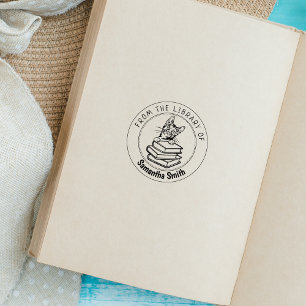 Tampons Encreurs Bengale Chat, Livre De La Bibliothèque De