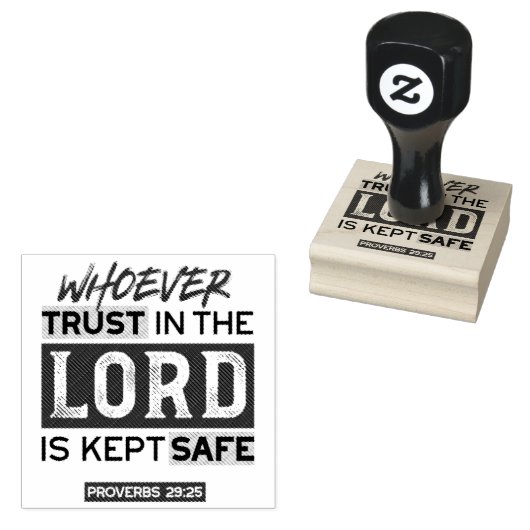 Tampons Encreurs Bible Quote Art - Proverbs 29:25 Trust in God (Tamponné)