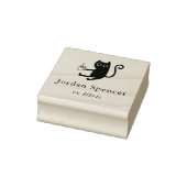 Tampons Encreurs Bibliothèque Cat & Coffee Ex Libris Plaque de bibl (Tampon)