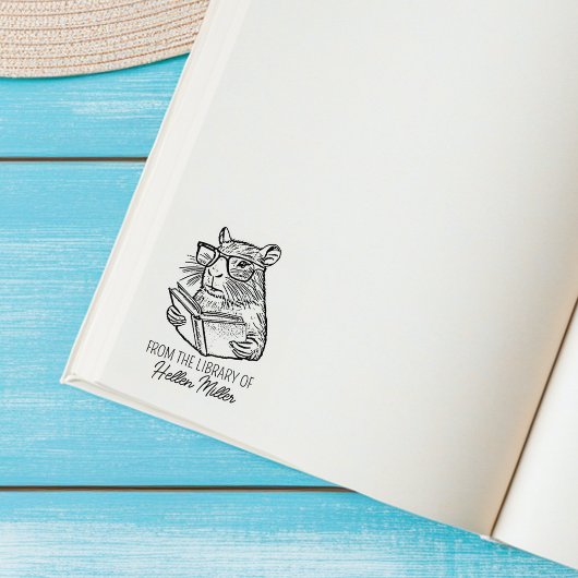 Tampons Encreurs Bibliothèque de capybara personnalisée