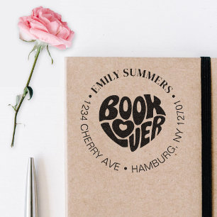 Tampons Encreurs Bibliothèque de l'amoureux des livres Adresse de r