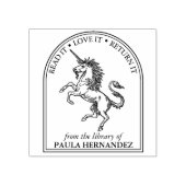 Tampons Encreurs Bibliothèque de licorne de fantasy de la bibliothè (Impression)