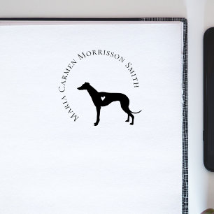 Tampons Encreurs Bibliothèque de nom personnalisé Hart chien modern