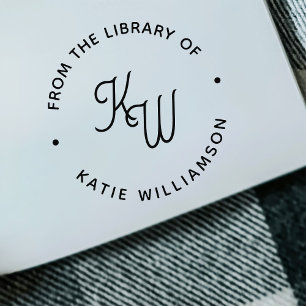 Tampons Encreurs Bibliothèque de typographie ronde Initiales minima