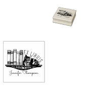 Tampons Encreurs Bibliothèque Ex Libris Chat (Tamponné)