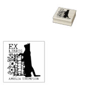 Tampons Encreurs Bibliothèque Moderne Chat, Ex-libris  (Tamponné)