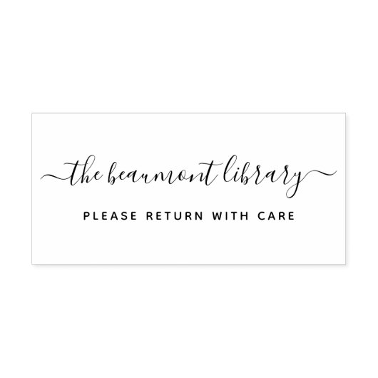 Tampons Encreurs Bibliothèque Personnalisée Nom Moderne S'Il Vous P (Impression)